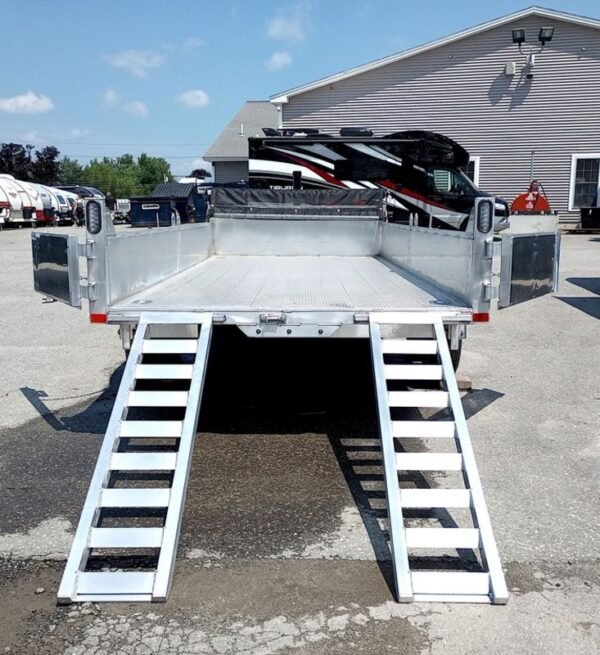 2025 Mission Trailers 7×16 14K Aluminum Hydraulic Dump w/Ramps, HD D-Rings, Barn Doors, Tarp Kit - Image 3