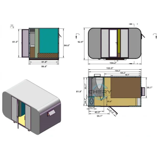 Outdoor Living and Working Tiny House 13ft - Image 9