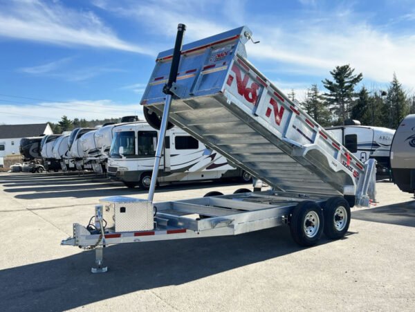 2024 N&N Trailers 7×14 14K Galvanized Hydraulic Dump w/Ramps, 2-Way Spreader Gate, Tarp Kit - Image 5