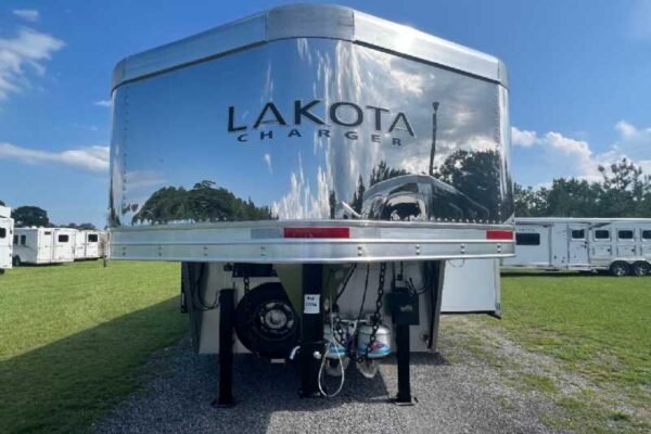 2024 Lakota Charger 8411RKGLQ 4 Horse Trailer with 11' Short Wall - Image 3