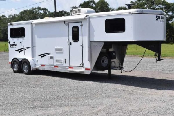2014 Shadow 7208GLQ 2 Horse Trailer with 8' Short Wall - Image 4