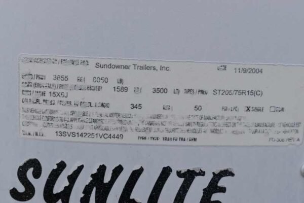 2005 Sundowner Sunlite 2 Horse Trailer - Image 7
