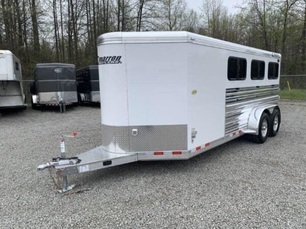 2020 19' CIMARRON BUMPER PULL 6 PEN STOCK TRAILER - Image 2