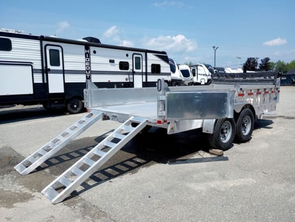 2025 Mission Trailers 7×16 14K Aluminum Hydraulic Dump w/Ramps, HD D-Rings, Barn Doors, Tarp Kit - Image 13