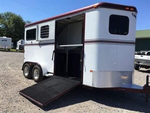 2007 Hawk 2 Horse Bumper Pull Side Ramp - Image 4