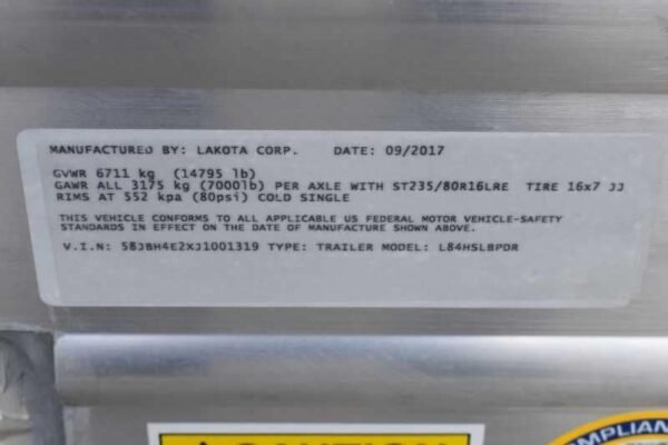 2018 Lakota 84HBPSL 4 Horse Trailer with 2' Short Wall - Image 19