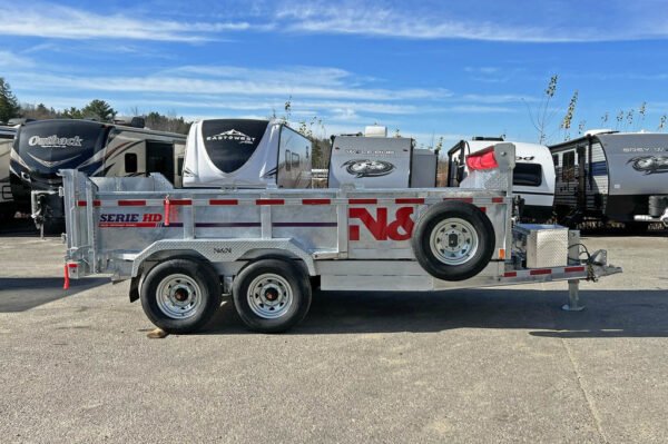 2024 N&N Trailers 7×14 14K Galvanized Hydraulic Dump w/Ramps, 2-Way Spreader Gate, Tarp Kit - Image 14