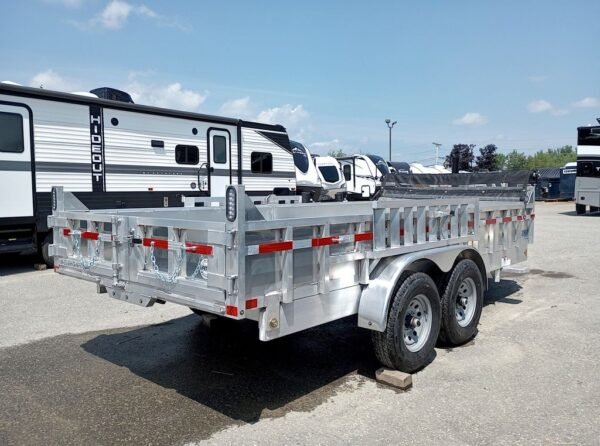 2025 Mission Trailers 7×16 14K Aluminum Hydraulic Dump w/Ramps, HD D-Rings, Barn Doors, Tarp Kit - Image 12