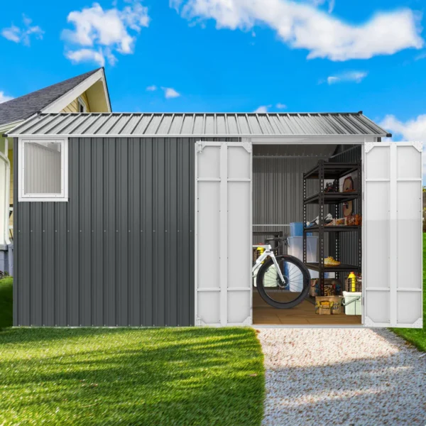 Metal Storage Shed with Double Hinged Doors - Image 5