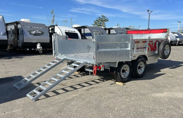 2024 N&N Trailers 7×14 14K Galvanized Hydraulic Dump w/Ramps, 2-Way Spreader Gate, Tarp Kit - Image 12