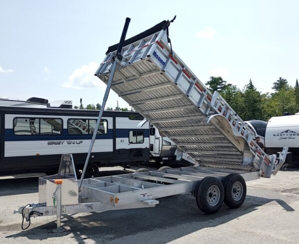 2025 Mission Trailers 7×16 14K Aluminum Hydraulic Dump w/Ramps, HD D-Rings, Barn Doors, Tarp Kit - Image 7