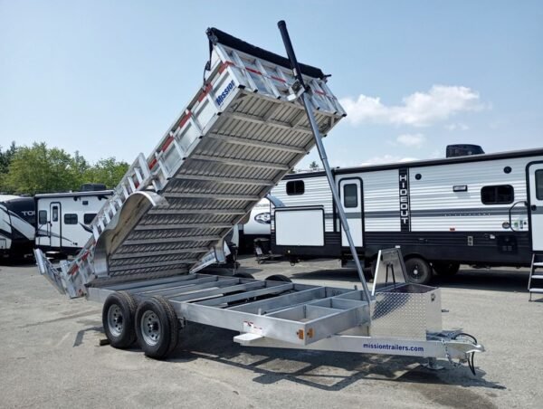 2025 Mission Trailers 7×16 14K Aluminum Hydraulic Dump w/Ramps, HD D-Rings, Barn Doors, Tarp Kit - Image 16