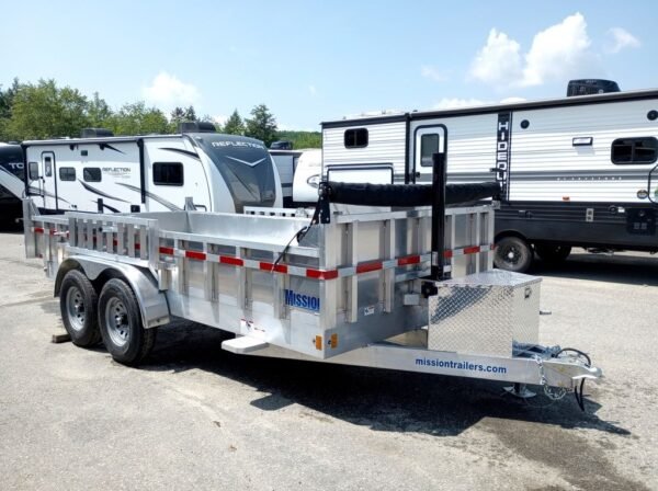 2025 Mission Trailers 7×16 14K Aluminum Hydraulic Dump w/Ramps, HD D-Rings, Barn Doors, Tarp Kit - Image 15