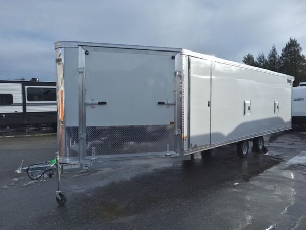 2024 Mission Trailers 101×24 Aluminum 4/5-Place Drive In/Out Deckover w/Galvanized Pkg, Canopy