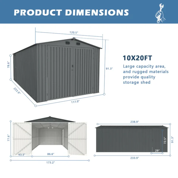 New Metal Storage Shed For Sale - Image 2